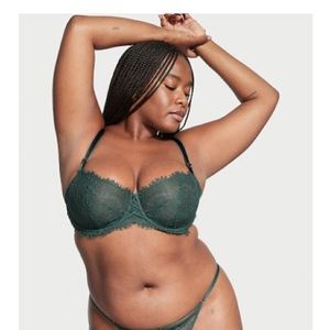 Victorias Secret Wicked Unlined  Balconette Underwire Recycled Fabric Bra 34D